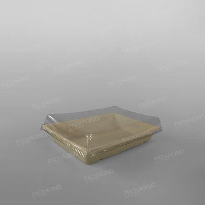 rPET Lid For Sabert Pagoda Rectangular Pulp Tray - 750ml