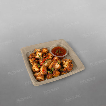 Sabert Large Square Pulp Platter - 36x36cm