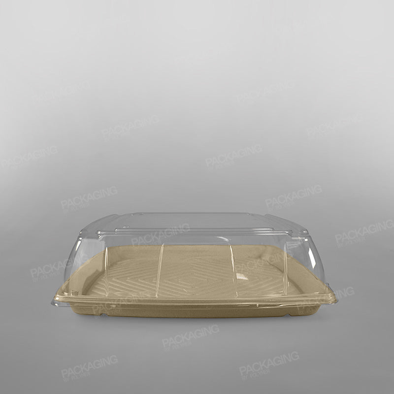 Sabert Domed Lid For Square Pulp Platter - 40x40cm
