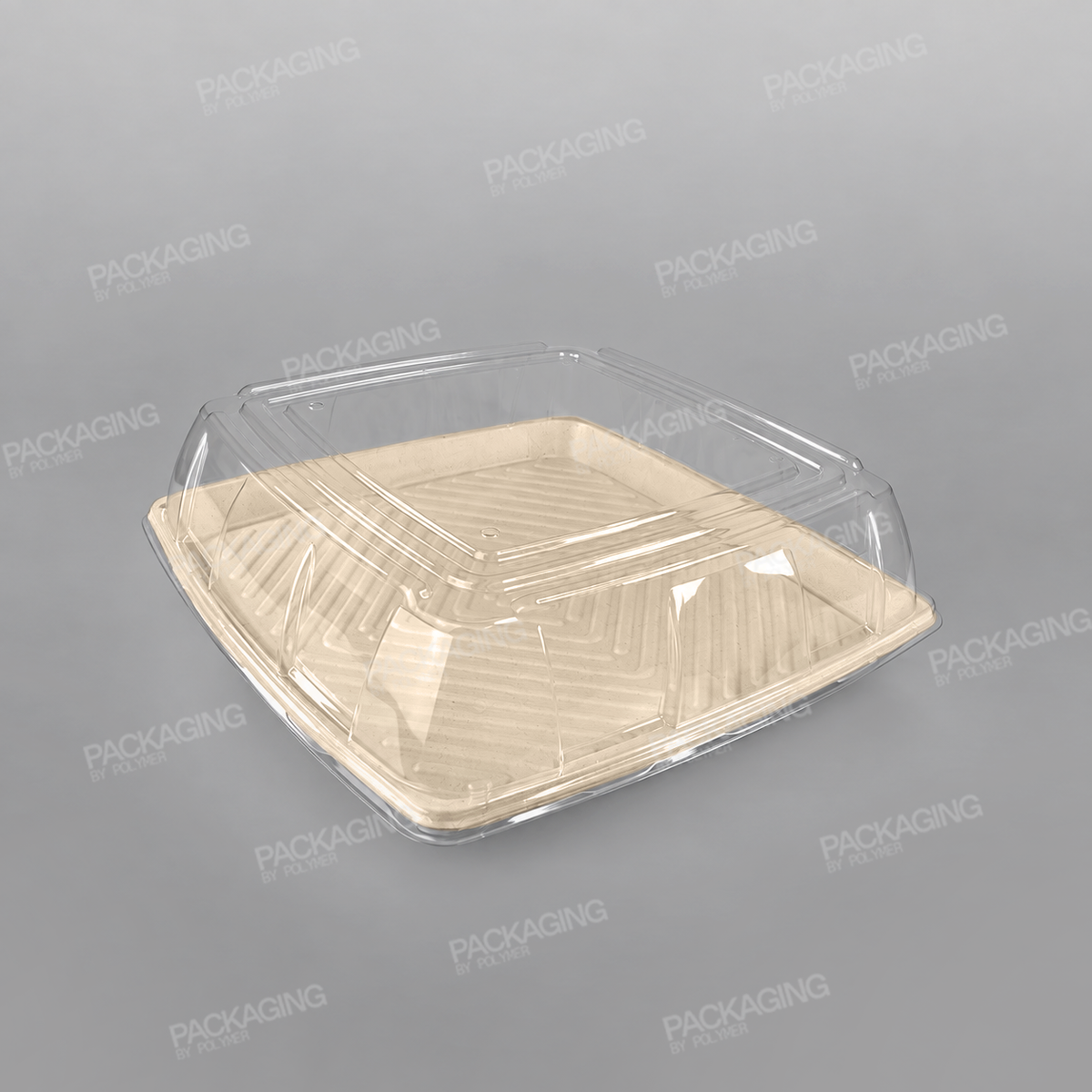 Sabert Domed Lid For Square Pulp Platter - 36x36cm