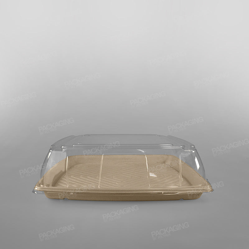 Sabert Large Square Pulp Platter - 40x40cm