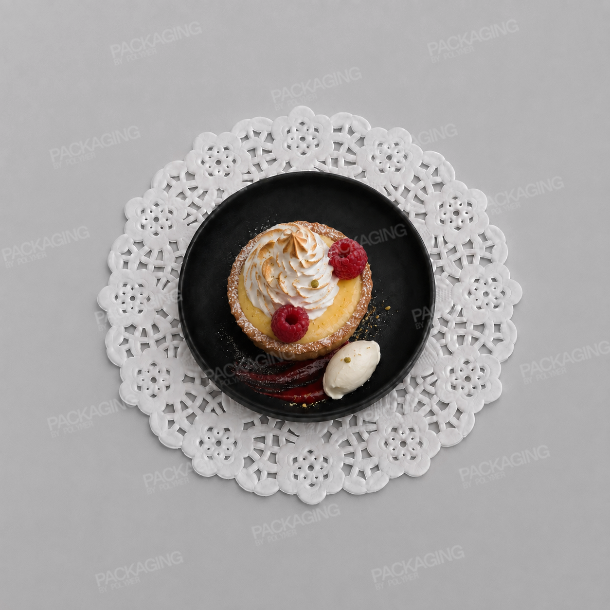 Swantex Paper Round Doily White