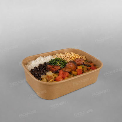 Hippo Rectangular Kraft Paper Food Container