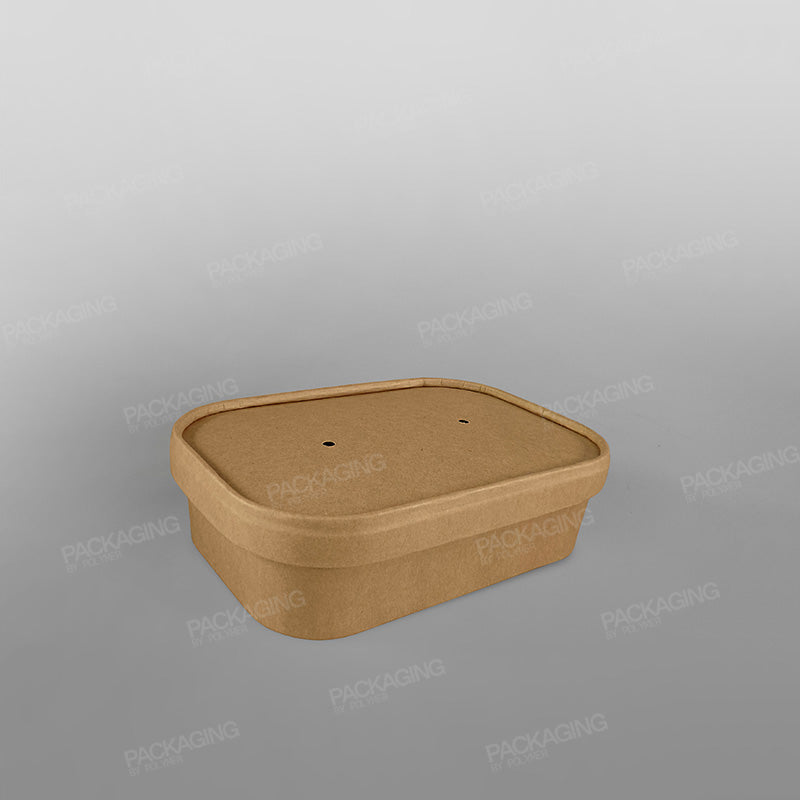 Kraft Lids For Rectangular Kraft Food Container [500/650/750/1000ml]