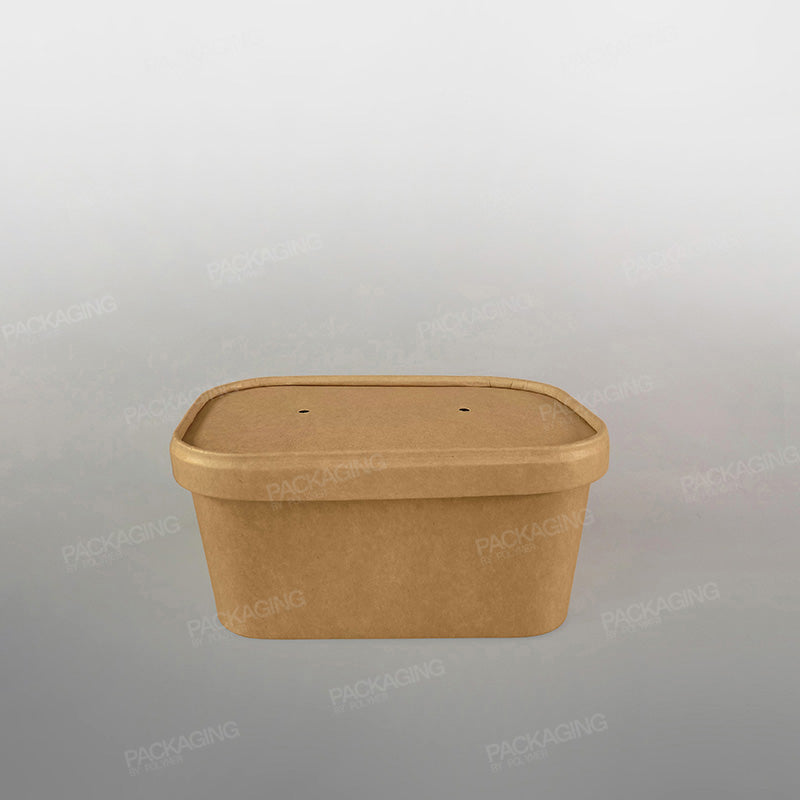 Kraft Lids For Rectangular Kraft Food Container [500/650/750/1000ml]