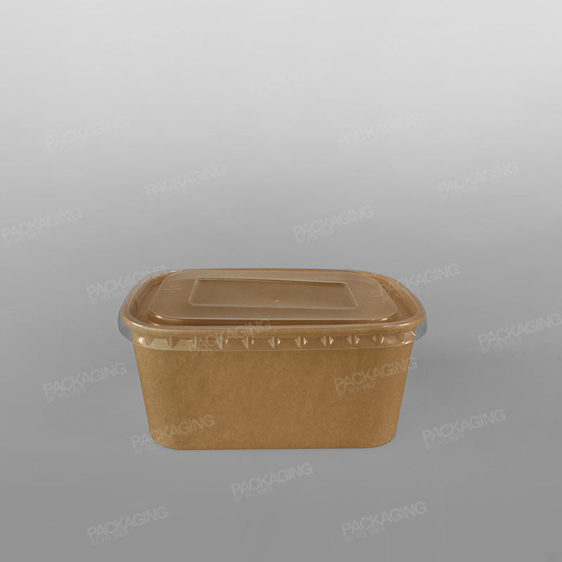 PP Lids For Rectangular Kraft Food Container [500/650/750/1000ml]