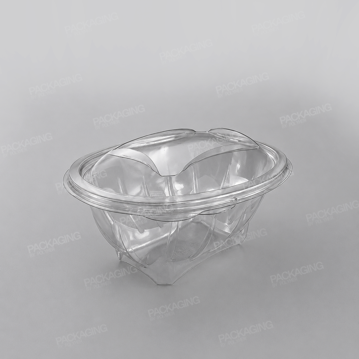 GPI Sekipack Hinged Oval Salad Bowl - 750cc/SLV750