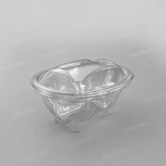 GPI Sekipack Hinged Oval Salad Bowl - 750cc/SLV750