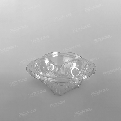 GPI Sekipack Recyclable Plastic Round Hinged Salad Bowl