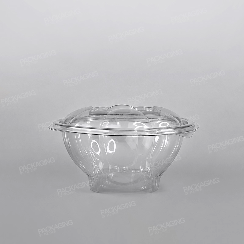 Recyclable Hinged Round Salad Bowl