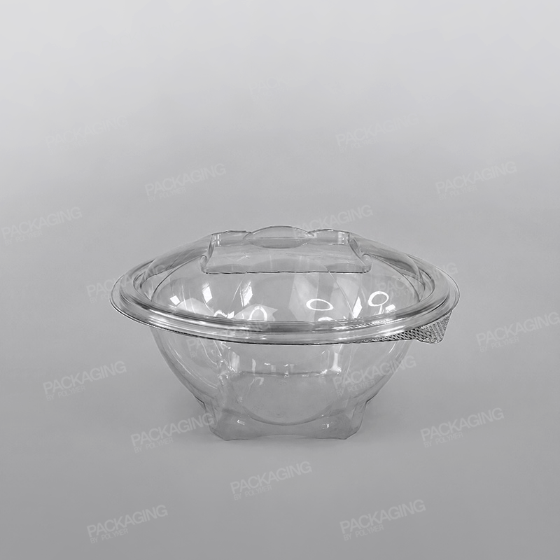 Recyclable Hinged Round Salad Bowl
