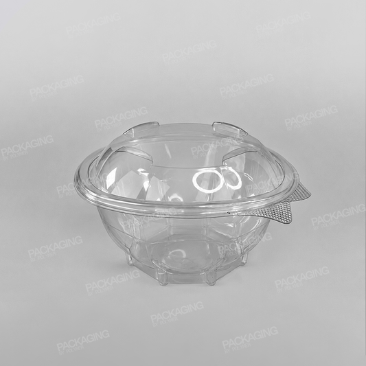 Clear Hinged Round Salad Bowl [1000cc]