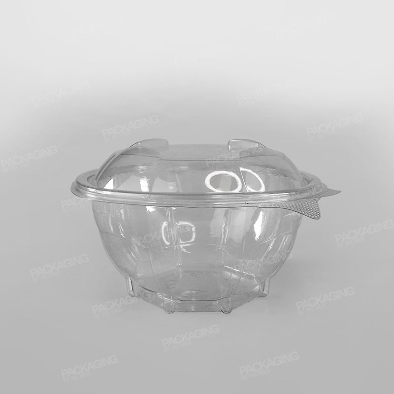 Clear Hinged Round Salad Bowl [1000cc]