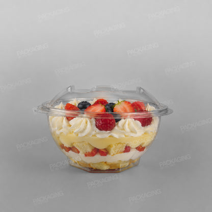 Clear Hinged Round Salad Bowl [1000cc]