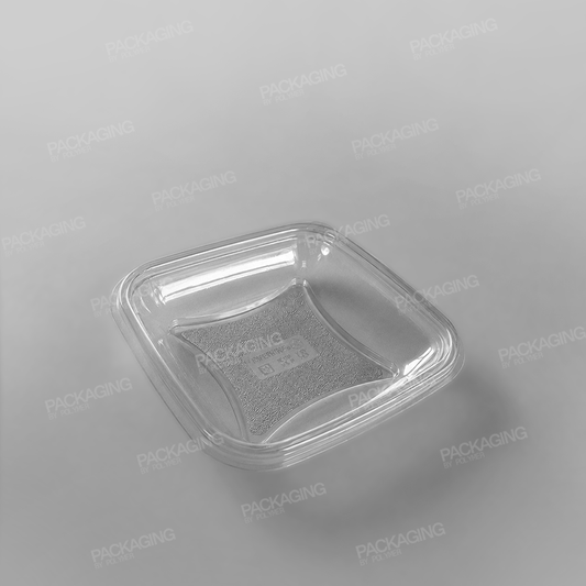 GPI Crudipack Clear Square Salad Bowl Base - FCR140H25