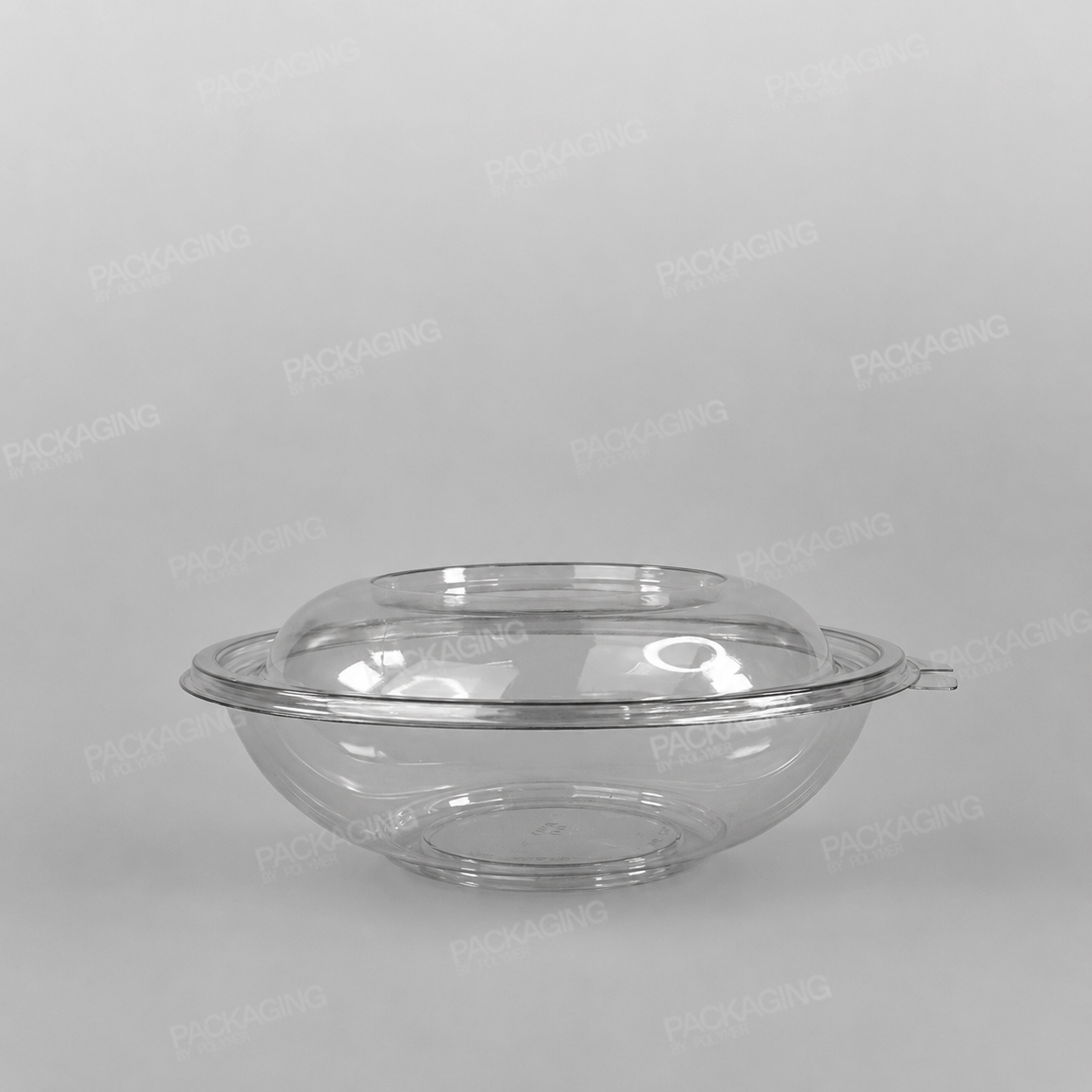 rPET Domed Lid For Sabert Clear Round Salad Bowl