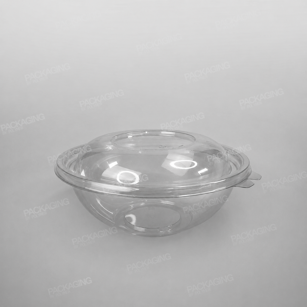 rPET Domed Lid For Sabert Clear Round Salad Bowl