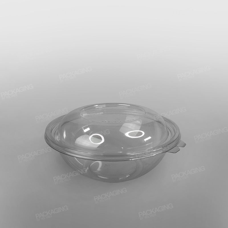 rPET Domed Lid For Sabert Clear Round Salad Bowl