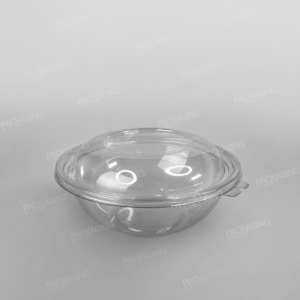 rPET Domed Lid For Sabert Clear Round Salad Bowl