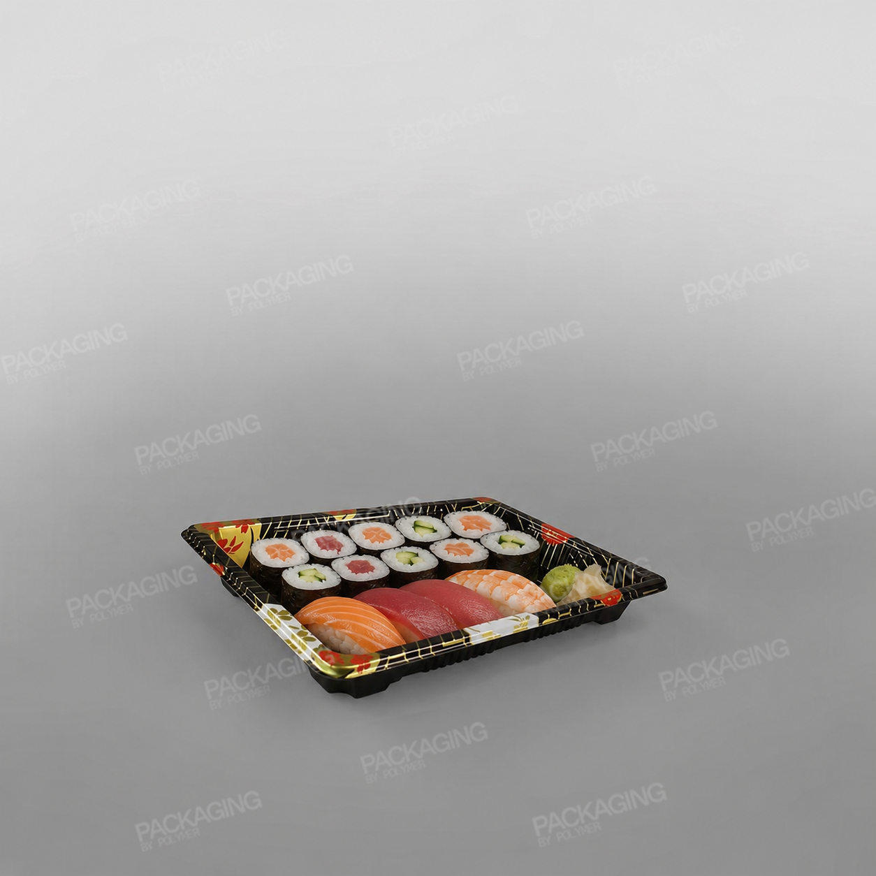 Sushi Container Base & Lids - Cherry Design