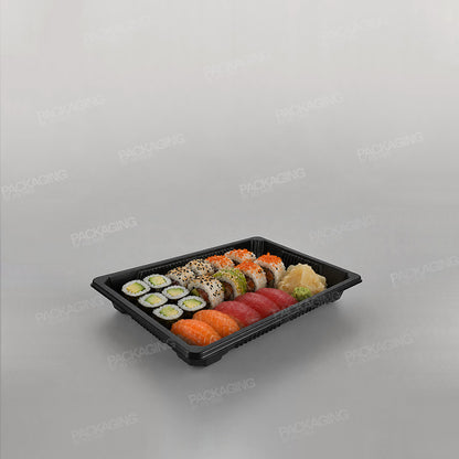 Black Sushi Container Base & Lids