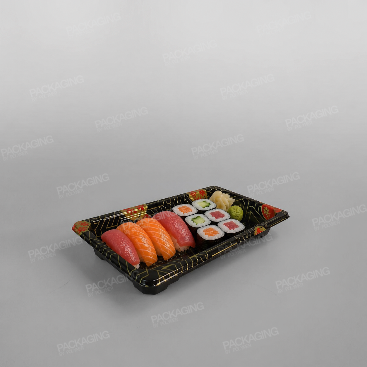 Sushi Container Base & Lids - Cherry Design