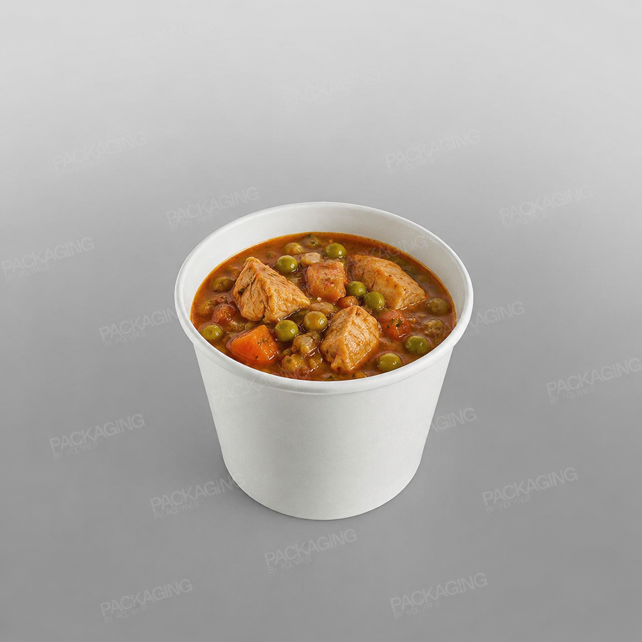 Dispo White Paper Soup Container