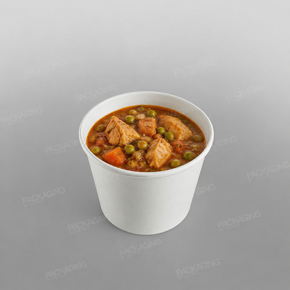 Dispo White Paper Soup Container