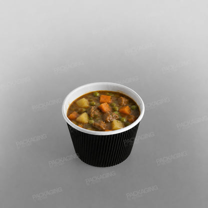 Go-Pak Ripple Black Soup/ Food Container Squat