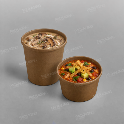 Brown Paper Soup Container