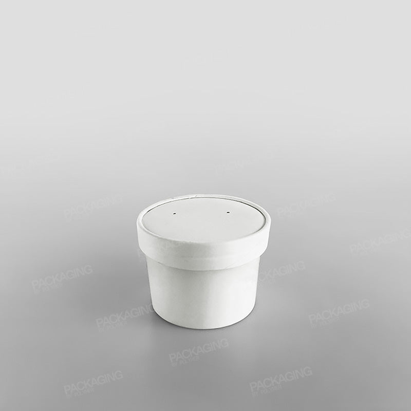 Go-Pak White Paperboard Lid For 8oz/12oz Paper Soup Container