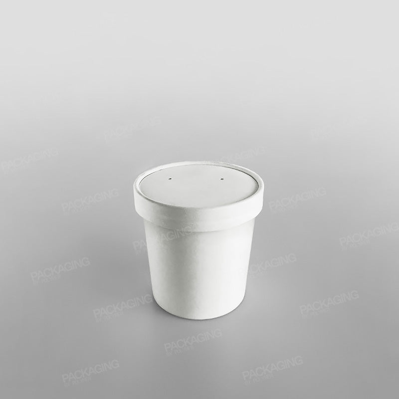 Go-Pak White Paperboard Lid For 8oz/12oz Paper Soup Container