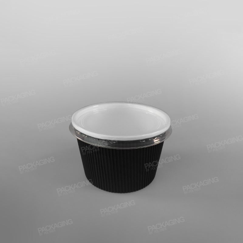 Go-Pak Clear Plastic Lid for Black Ripple Soup/ Food Container