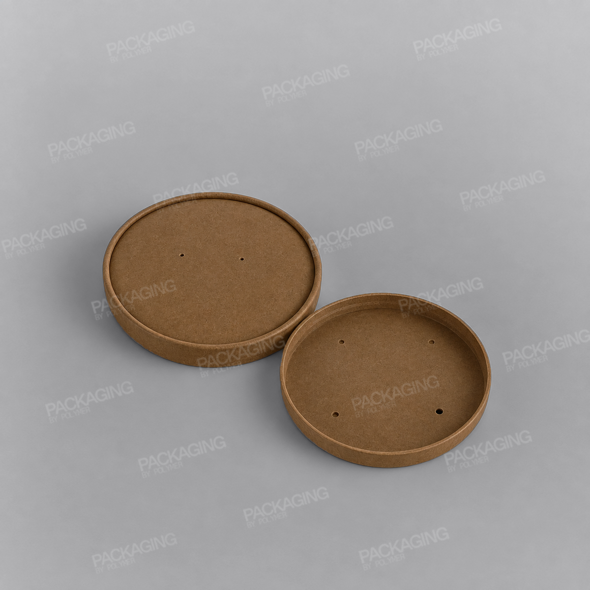 Dispo Brown Paperboard Lid For 26oz/32oz Paper Soup Container