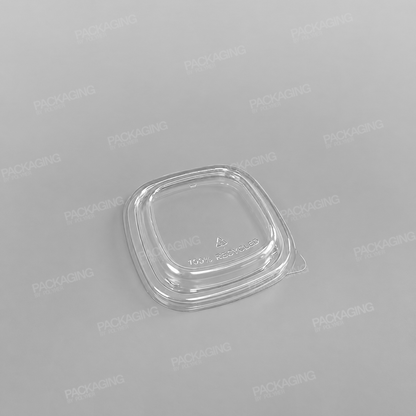 rPET Lid For Sabert Premium Square Food Bowl - Kraft