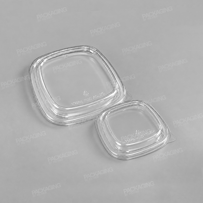 Hippo PET Lids For Square Kraft Food Bowls