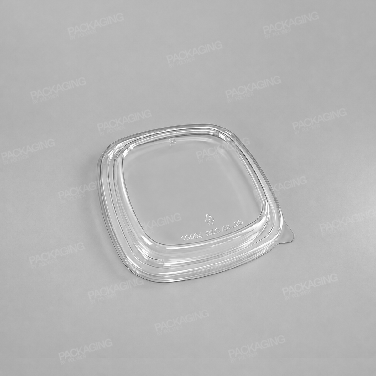 rPET Lid For Sabert Premium Square Food Bowl - Kraft