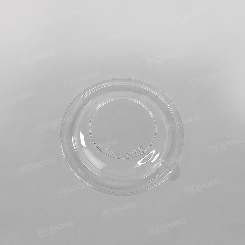 rPET Domed Lid For Sabert Clear Round Salad Bowl