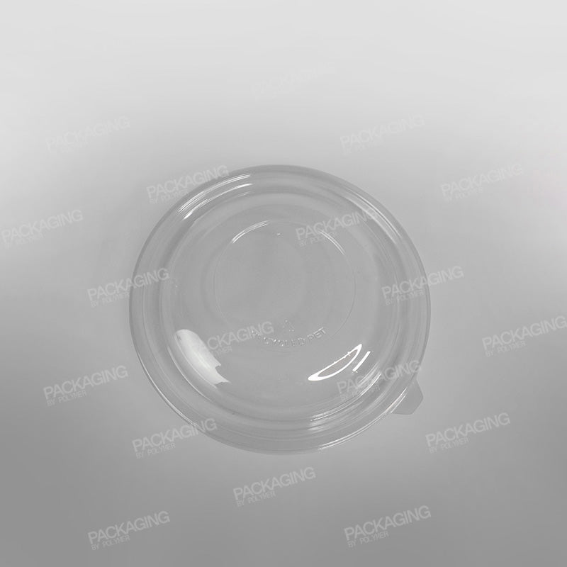 rPET Domed Lid For Sabert Clear Round Salad Bowl