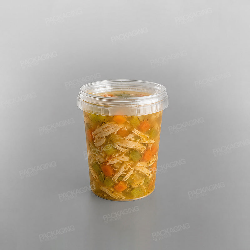 Tamper-proof Clear Round Containers & Lids