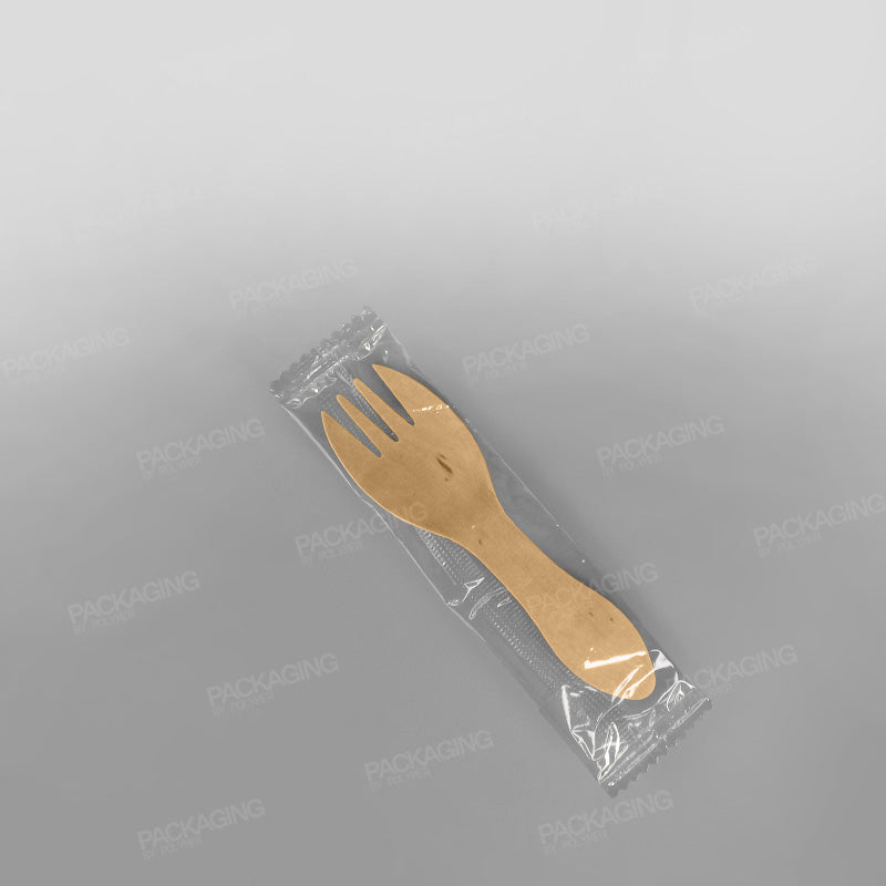 Eco-Friendly Wooden Spork – Individually Wrapped