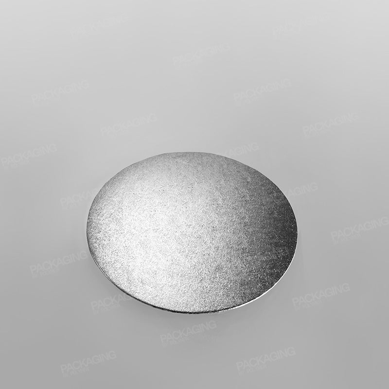 Cake Card Silver Round, Single Thick