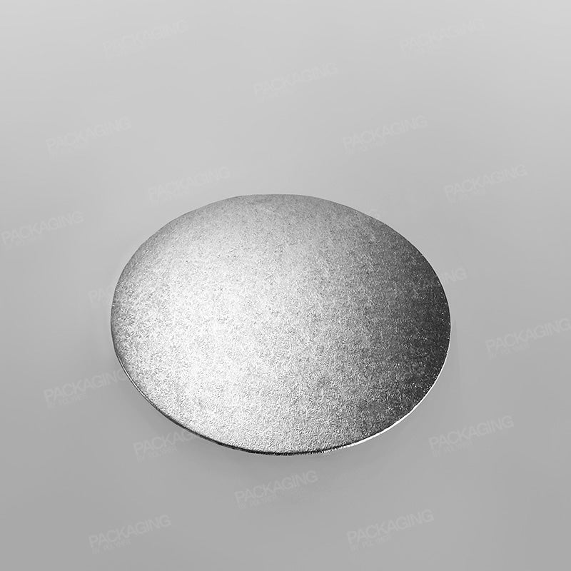 Cake Card Silver Round, Single Thick