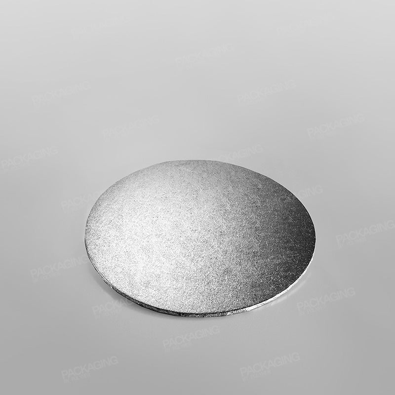 Cake Card Silver Round, Double Thick