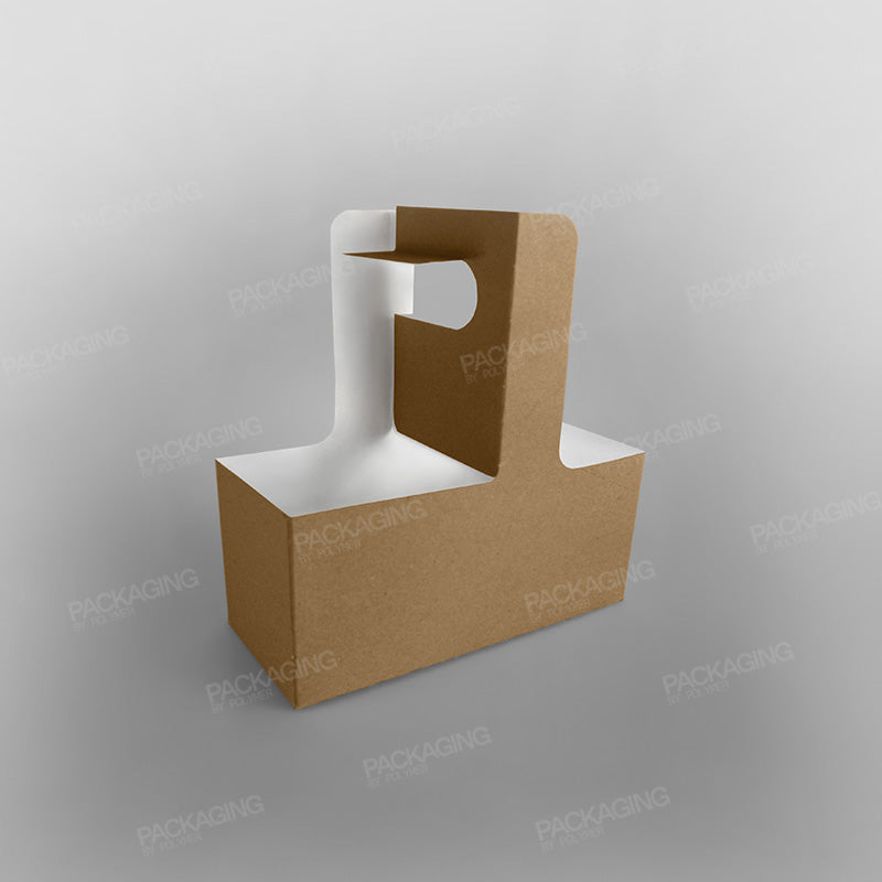 Kraft Paper Cup Carrier For 2/4 Cups