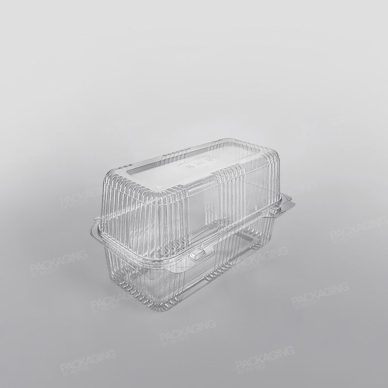 Somoplast Clear Hinged Rectangular Bakery Container