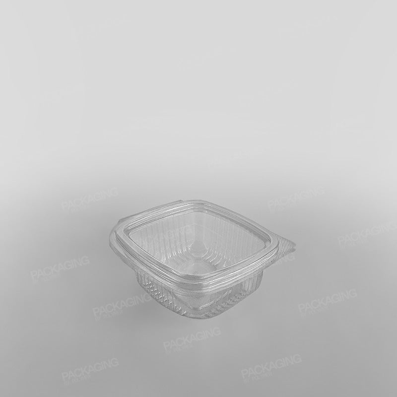 Somoplast Clear Hinged Flat Square Container — Packaging By Polymer