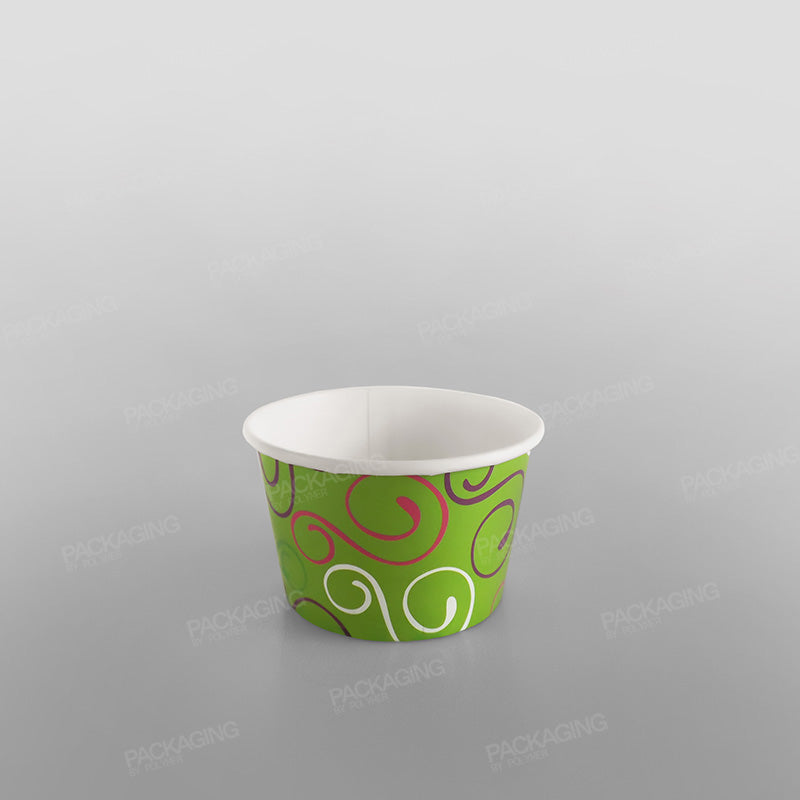 Paper Ice Cream Cups, Green Design