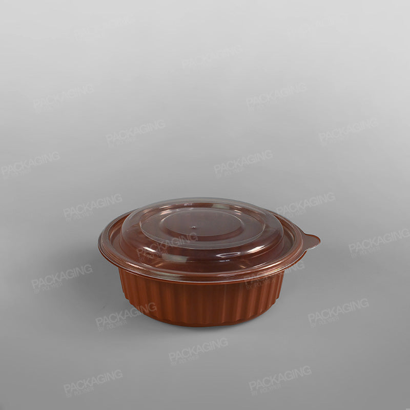 Somoplast Brown Round Microwavable Bowl - 500cc
