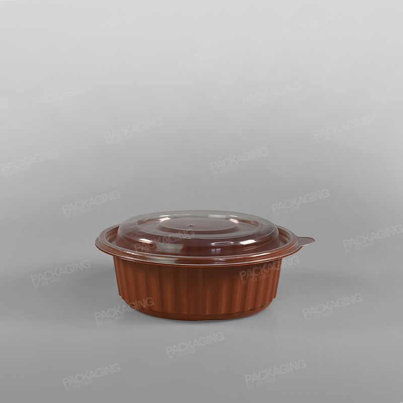 Somoplast Brown Round Microwavable Bowl - 500cc
